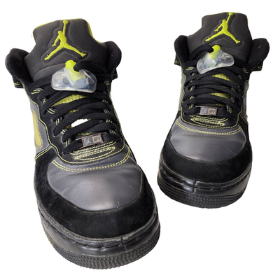 AIR JORDAN FUSION 5 Shoes Mens Size 8 Black Anthracite Retro