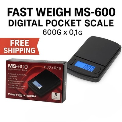 FAST WEIGH MS-600 DIGITAL POCKET SCALE | 600G X 0.1G | 2CT | ONLY $28.99