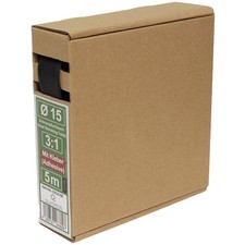 Quadrios Heatshrink Adhesive Black 15mm 5m 3:1 Shrink CE RoHS