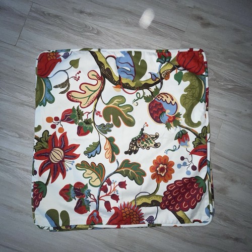 Pottery Barn Serafina Floral Standard Pillow Sham Set 2 Heavy Twill Linen 25x25 - Picture 8 of 10