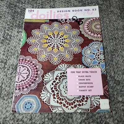 Lily Mills ''Doilies Design Book No. 83'' Vintage Pattern 1958 Crochet Hairpin