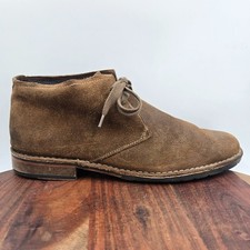 Botas Chukka John Varvatos Para Hombre 11M Marrón Gamuza Cuero Tobillo Desierto Con Cordones