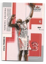 STEVE FRANCIS SERIAL #45/99 2003-04 FLEER GENUINE REFLECTION 52 HOUSTON ROCKETS