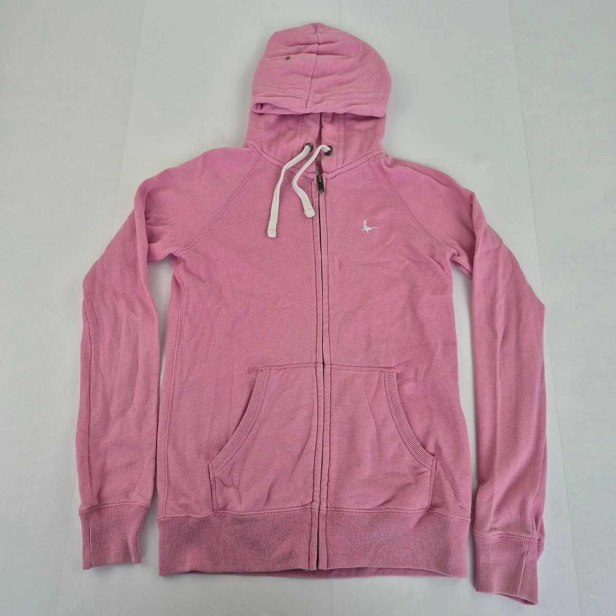 Jack Wills Womens Pink Hoodie UK 12 Pullover Cotton Blend