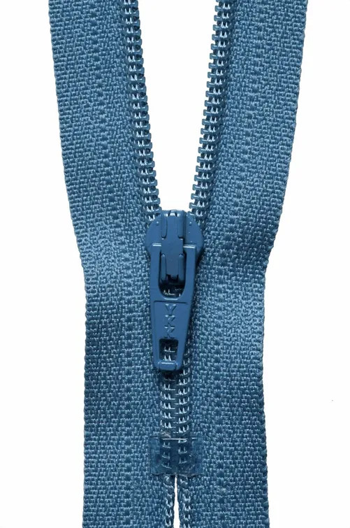 YKK Nylon Dress and Skirt Zip - Slate Blue (41cm)