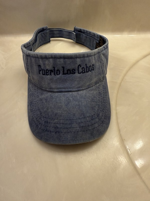 Puerlo Los Cabo’s Visor Hat Cap White Beach Sun One Size
