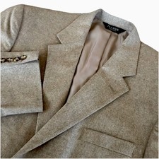 Jos A Banks 100 Cashmere Sport Coat Blazer Beige 43R Two Button Single Vent