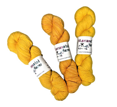 MARIANTED YARNS - Beautiful Trio! Scrumptious Fingering  Gradient colors #0,1,2