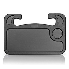 SMINKA Car Steering Wheel Desk  Tray Table for Eating  Storing Black
