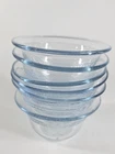 6 Vintage FIRE KING Philbe Glass Sapphire Blue Oven Glass 4” Small Bowls