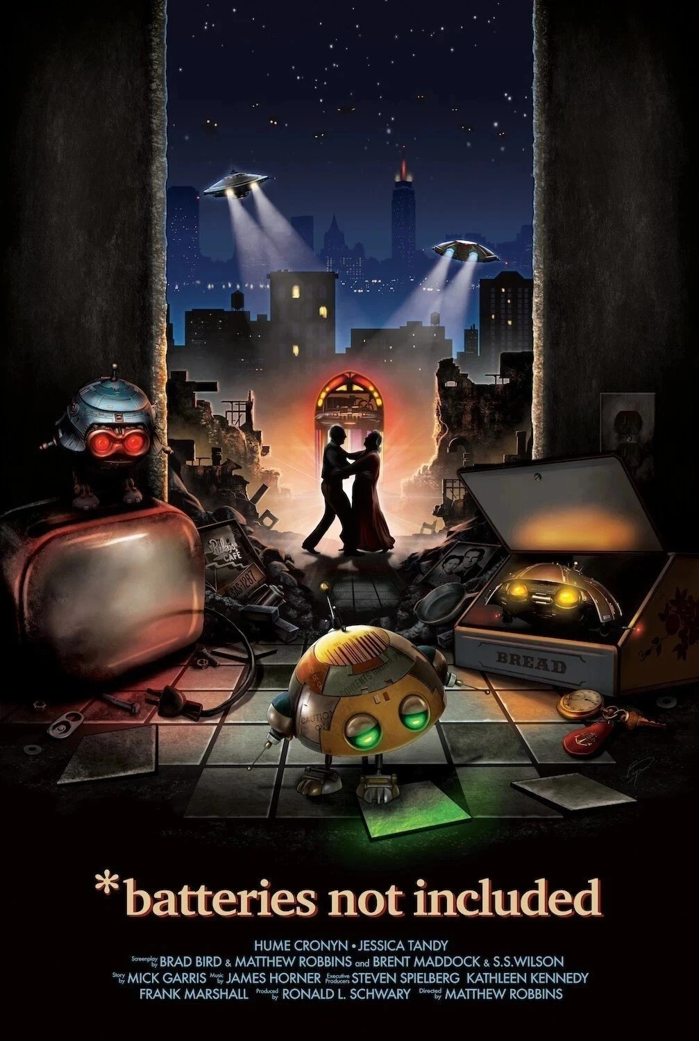 Batteries Not Included Classic Sci Fi Movie Art Poster-image