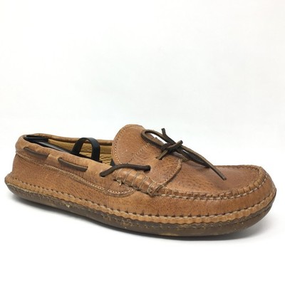 Quoddy Grizzly Moc Moccasins Loafers Shoes Mens Size 9 Brown Handmade Maine USA