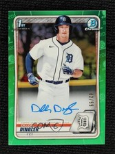 2020 Bowman Draft Chrome Picks Green Refractor 82/99 Dillon Dingler Auto 0a7v