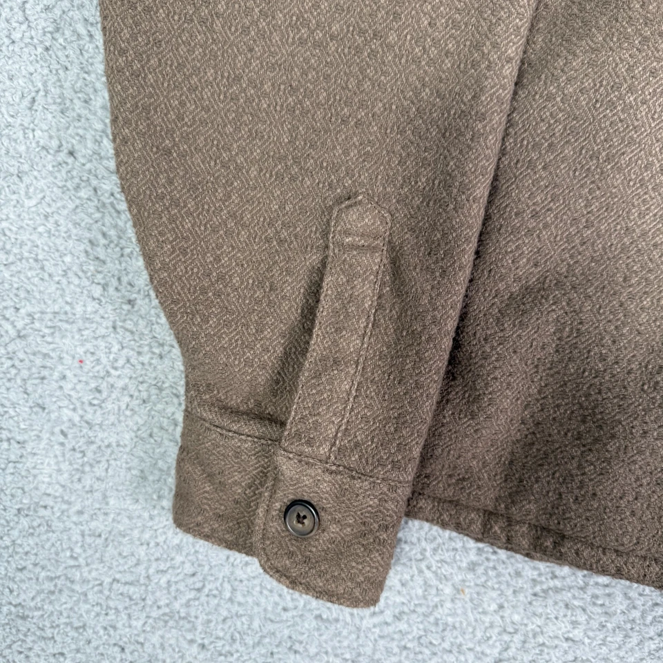 Camisa de Franela Abercrombie & Fitch Para Hombre XL Marrón Sobrecamisa Pesada Chaqueta Chaqueta Foto 4 de 4