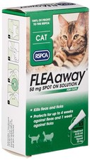 RSPCA FleaAway Spot On Solution for Cats, 50 mg 50mg (pack of 1) 