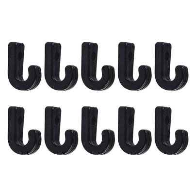 Premium schwarze Nylon Zurrhaken 10er Pack ideal für Kajaks und Paddleboards