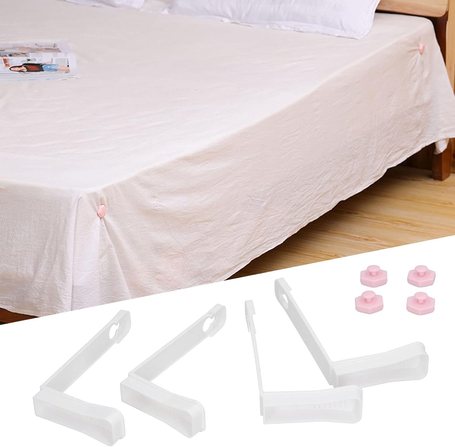 Yosoo Bed Sheet Corner, 4PCS Invisible Clip Holders for Mattresses... 