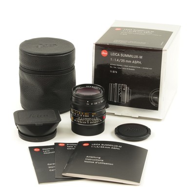 LEICA 35MM F1.4 SUMMILUX-M ASPH BLACK 6-BIT + BOX 11874 #4056