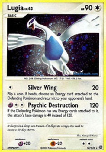 Lugia - 14/132 - Holo Rare LP, English Pokemon Secret Wonders - Picture 1 of 1