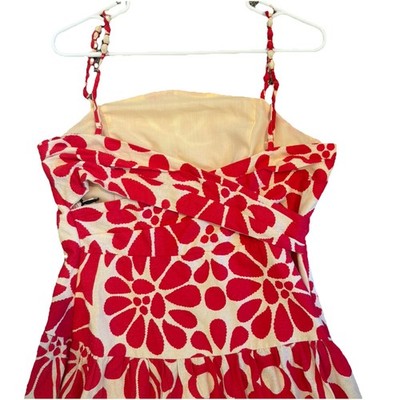 NWT Christian Lacroix Red/Ivory Linen Blend Palermo Floral Midi Dress 12 | eBay NWT Christian Lacroix Red/Ivory Linen Blend Palermo Floral Midi Dress 12 | eBay