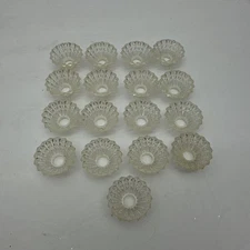 Lot of 17 Vintage Mini Light Reflectors 1.25" Clear Starburst Covers