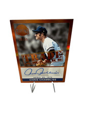 Chris Chambliss 2024 Leaf Bronx Legacy Trade Marks Orange Auto /35 #TM-CC1