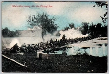 Antique Postcard Life Our Army Firing Chattanooga, TN 1910s
