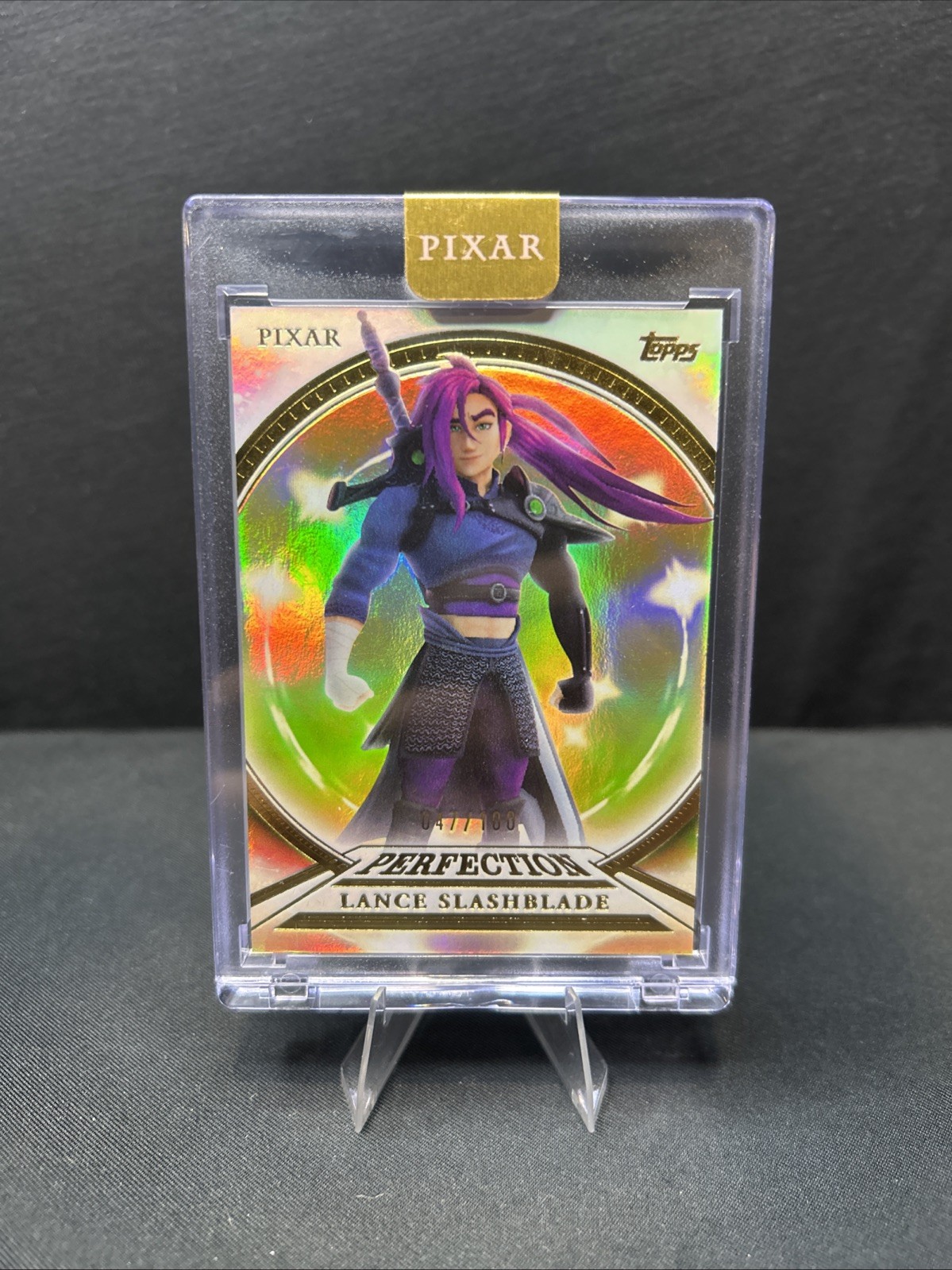 2025 Topps Chrome Disney Gold LANCE SLASHBLADE Pixar Perfection #PP-100 /100