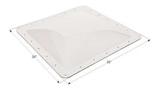  01856 RV Skylight SL2222-22" x 22" x 4", Clear 