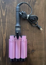 Trademark Beauty Babe Waves 3 Barrel Curling Iron Hair Waver -No Box- Little Use