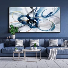 Large Wall Art for Living Room - Abstract Wall Decor Framed Picture Artwork f...
