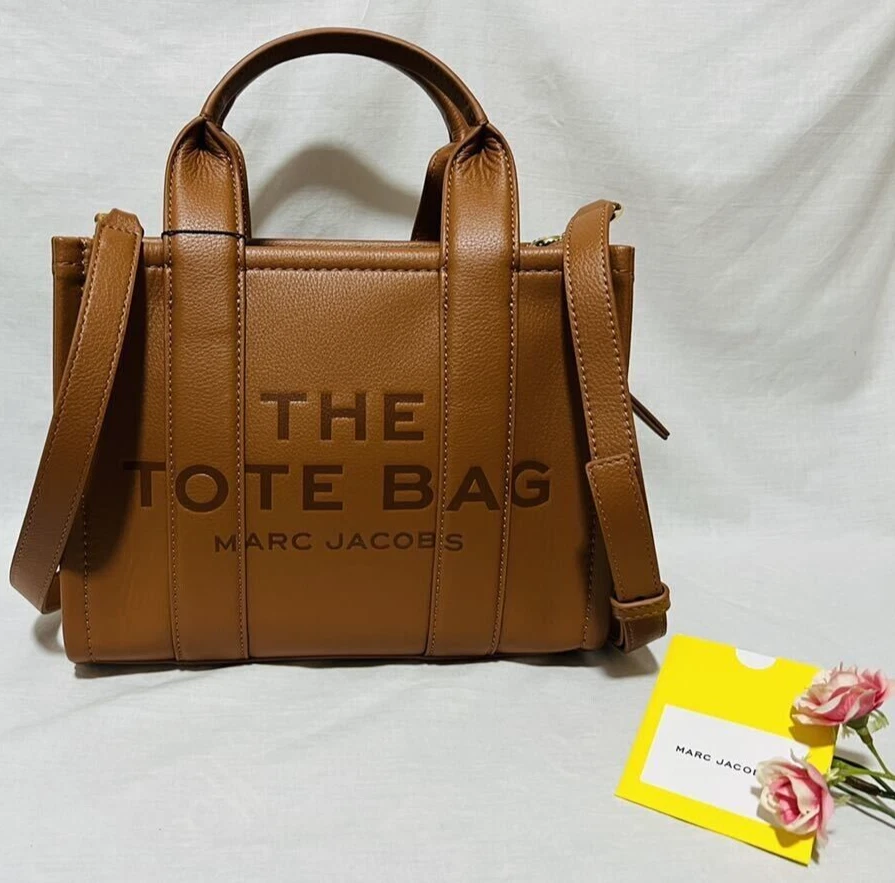 MARC JACOBS The Mini Tote Bag 2Way ARGAN OIL Brown Leather from OUTLET NEW