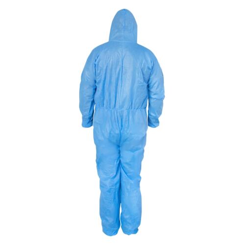 Blue Tyvek Disposable Coverall Bunny Suit With Hood - Picture 2 of 3