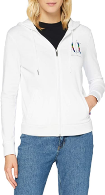 $120 A|X Armani Exchange Women Logo Long-Sleeve Zipup Hooded