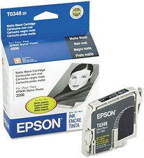 GENUINE Epson 34 T0348 Matte Black Ink Cartridge for Stylus Photo 2200 Printer
