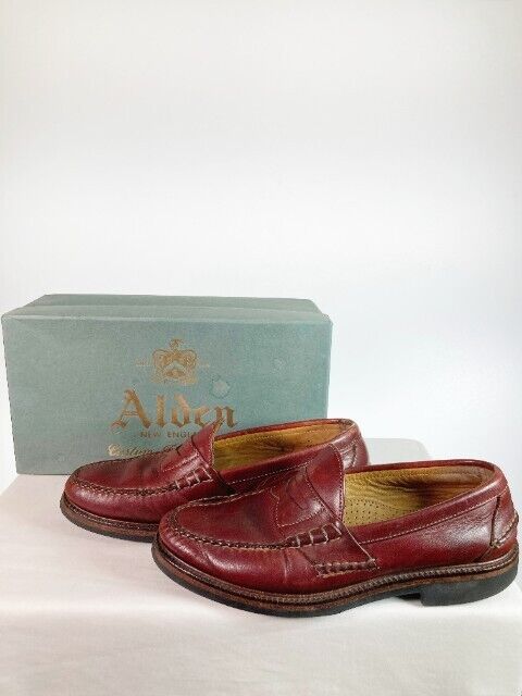 Alden 9510Y Color 8 Shell Cordovan Plain Toe Blucher
