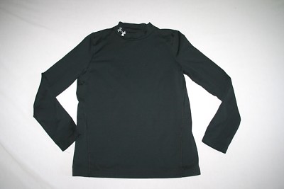 Under Armour Coldgear Base Layer Compression Shirt Youth L Black