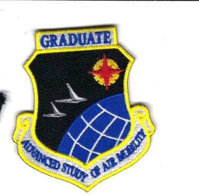 PATCH USAF ADVANCED STUDY OF AIR MOBILITY GRADUATE MCGUIRE AFB             B12-6