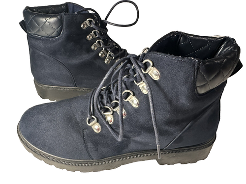 Wanted Sequoia Lace-Up Hiker Bootie Woman BOOTS Size 8.5 M Navy - Picture 4 of 7