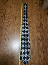 Looney Tunes Stamp Collection Men's Necktie Black & White Tie Made In USA Vtg