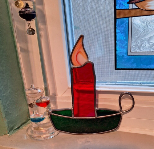 Handmade Stained Glass Candle
