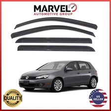 For Volkswagen Golf 2010-2014 Black Window Vent Visor Rain Guard Deflectors