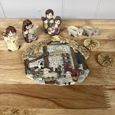 Nativity Set Miniature Tea Set Mary Jesus Joseph Wiseman 1997