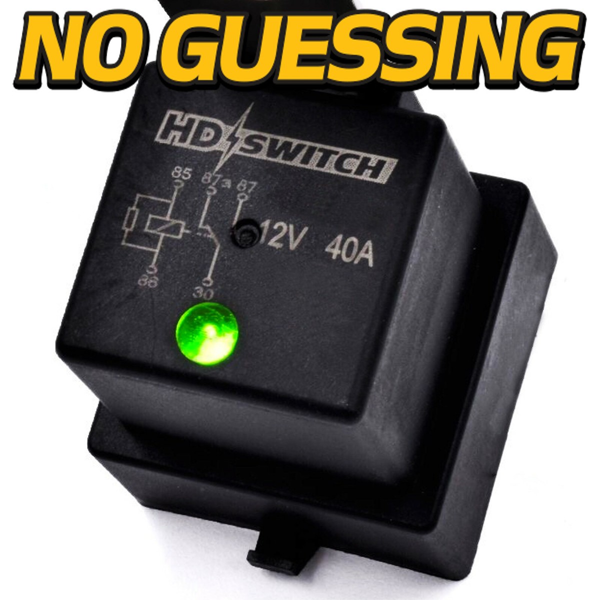 12V Relay fits Hella 4RD 960 388-06 WaterProof w/ LED Indicator 