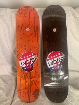 skateboard deck set- “Running Dead” Trump/Clinton Zombies