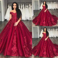 Burgundy Quinceanera Dresses Off the Shoulder Sweet 15 16 Party Prom Ball Gown