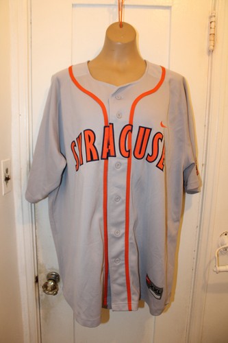 NIKE TEAM NCAA SCU Syracuse Baseball Jersey Spellout Vintage Y2K Men's XXL EUC