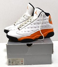 Nike Air Jordan 13 Retro Starfish Black White Orange 414571-108 Mens Size 8.5