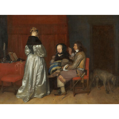 Ter Borch Gallant Conversation Paternal Admonition Huge Wall Art Poster Print