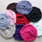 Womens Beret Beanie Hat Ladies Winter Knitted Crochet Slouchy Knit Baggy Ski Cap